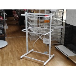 Вішало-стійка для одягу двостороння L0.9хH1,4 біла (збірка 2)